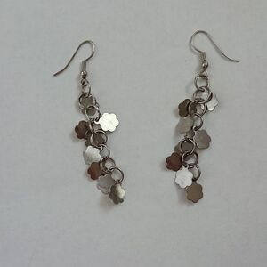 Multi flowers long earrings